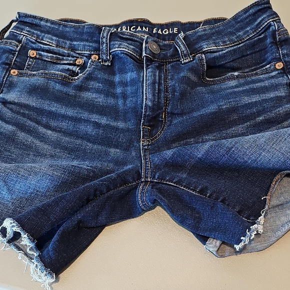 American Eagle Dark Blue Jean Shorts - Picture 5 of 9